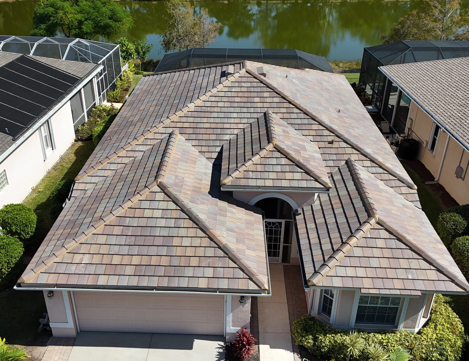 Concrete tile roof by Providential Roofing